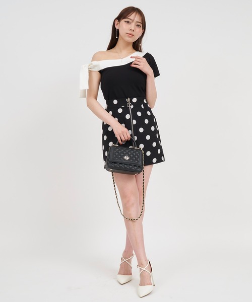 ROYAL PARTY(ロイヤルパーティー)の「リボンワンショル配色カットトップス(Tシャツ/カットソー・レディース・ライトグレー/オフホワイト/ブラック・FREE)」の22枚目の写真