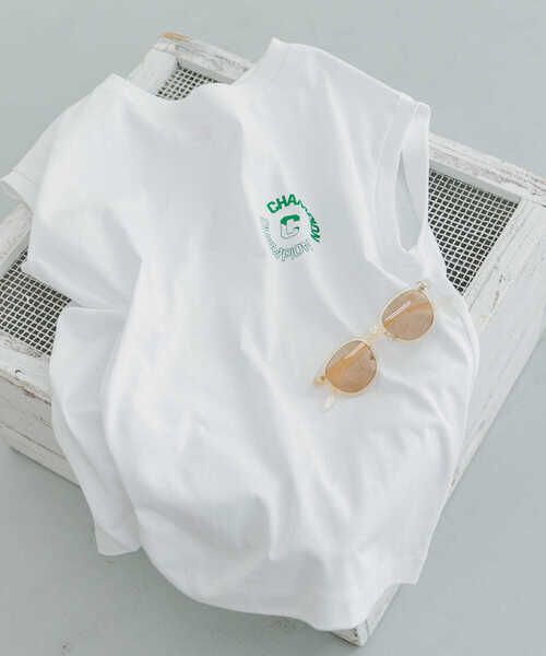 Champion（チャンピオン）の「Champion　SLEEVELESS SHIRTS（Tシャツ/カットソー・レディース・グレー/ライトブルー/ネイビー/ホワイト・LARGE）」の5枚目の写真