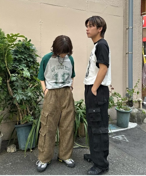 WudgeBoy（ワッジボーイ）の「tweed cargo pants（カーゴパンツ・レディース・ブラック/ブラウン・MEDIUM/LARGE/X-LARGE）」の3枚目の写真