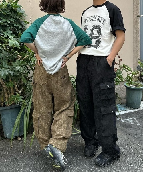 WudgeBoy（ワッジボーイ）の「tweed cargo pants（カーゴパンツ・レディース・ブラック/ブラウン・MEDIUM/LARGE/X-LARGE）」の5枚目の写真