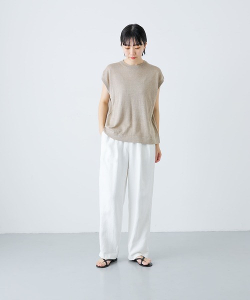 かぐれ　リネンノースリーブニット かぐれ（カグレ）の「リネンノースリーブニット（ニット
