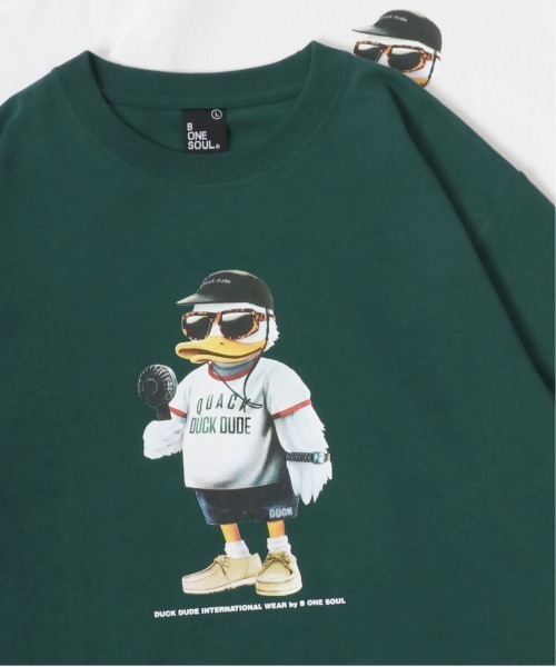 Duck Dude（ダックデュード）の「DUCK DUDE/ダックデュード クラッシックダック フロントプリント 半袖Tシャツ レディース メンズ（Tシャツ/カットソー・レディース・ホワイト/ブラック/ダークグリーン・L/M/LL）」の3枚目の写真