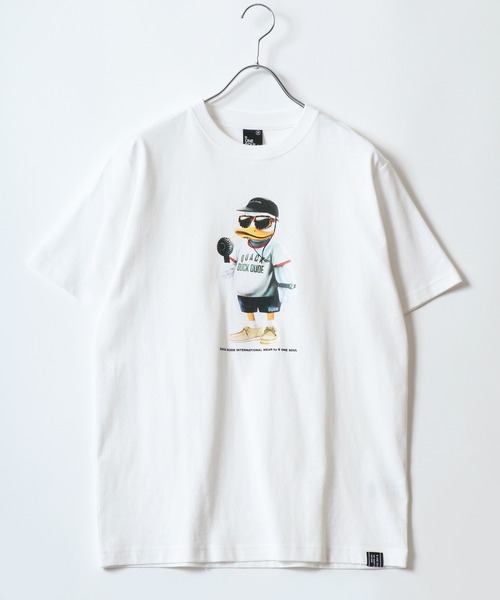 Duck Dude（ダックデュード）の「DUCK DUDE/ダックデュード クラッシックダック フロントプリント 半袖Tシャツ レディース メンズ（Tシャツ/カットソー・レディース・ホワイト/ブラック/ダークグリーン・L/M/LL）」の14枚目の写真