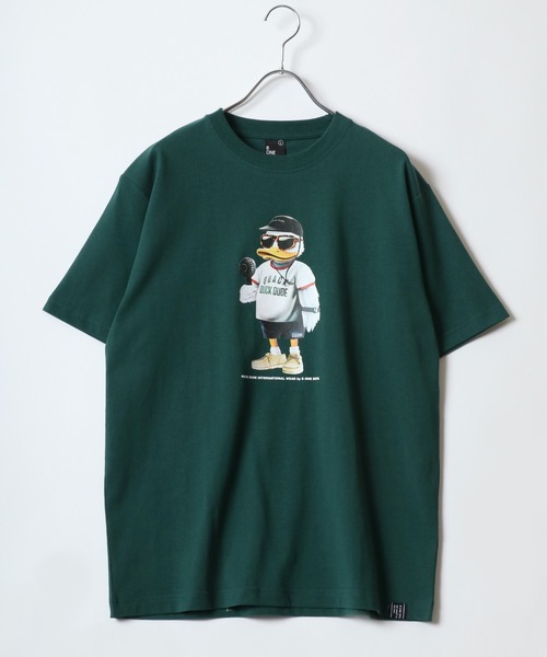 Duck Dude（ダックデュード）の「DUCK DUDE/ダックデュード クラッシックダック フロントプリント 半袖Tシャツ レディース メンズ（Tシャツ/カットソー・レディース・ホワイト/ブラック/ダークグリーン・L/M/LL）」の16枚目の写真