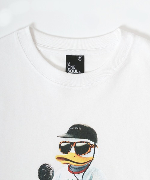 Duck Dude（ダックデュード）の「DUCK DUDE/ダックデュード クラッシックダック フロントプリント 半袖Tシャツ レディース メンズ（Tシャツ/カットソー・レディース・ホワイト/ブラック/ダークグリーン・L/M/LL）」の8枚目の写真