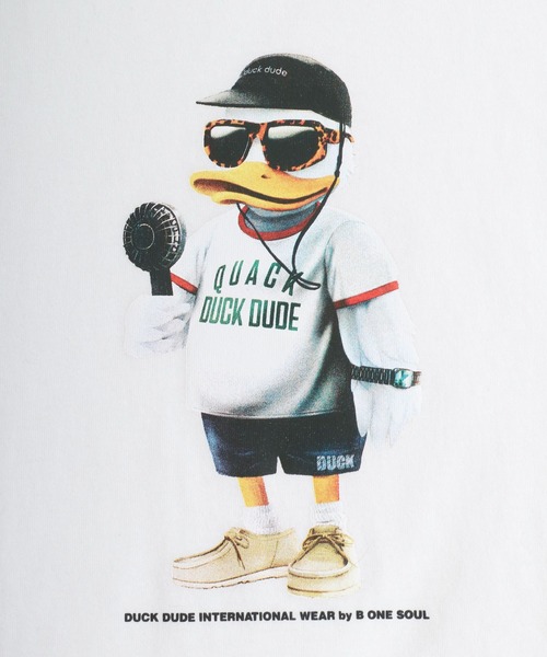 Duck Dude（ダックデュード）の「DUCK DUDE/ダックデュード クラッシックダック フロントプリント 半袖Tシャツ レディース メンズ（Tシャツ/カットソー・レディース・ホワイト/ブラック/ダークグリーン・L/M/LL）」の12枚目の写真