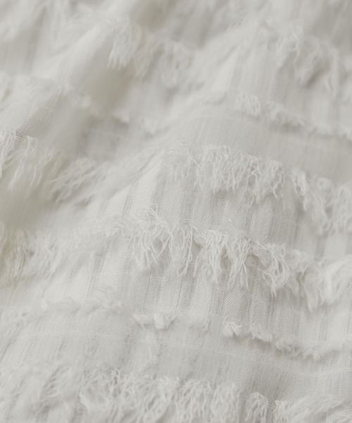 VIS（ビス）の「【洗える】フリンジジャガードスリット入りロングスカート（スカート・レディース・ブラック/キナリ・FREE）」の21枚目の写真