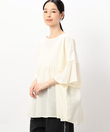 前後２ＷＡＹ 綿100％ フレアピグメントＴシャツ