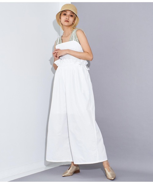 Settimissimo（セッティミッシモ）の「シャーリングデザイン オールインワン サロペット（サロペット/オーバーオール・レディース・ホワイト/ダークグレー・FREE）」の6枚目の写真