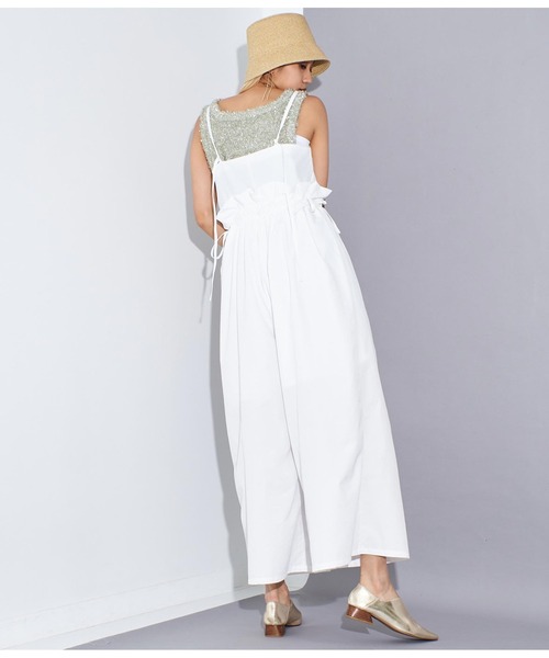 Settimissimo（セッティミッシモ）の「シャーリングデザイン オールインワン サロペット（サロペット/オーバーオール・レディース・ホワイト/ダークグレー・FREE）」の5枚目の写真