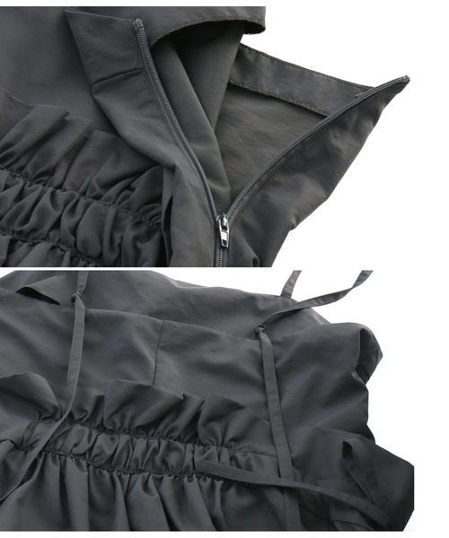 Settimissimo（セッティミッシモ）の「シャーリングデザイン オールインワン サロペット（サロペット/オーバーオール・レディース・ホワイト/ダークグレー・FREE）」の14枚目の写真