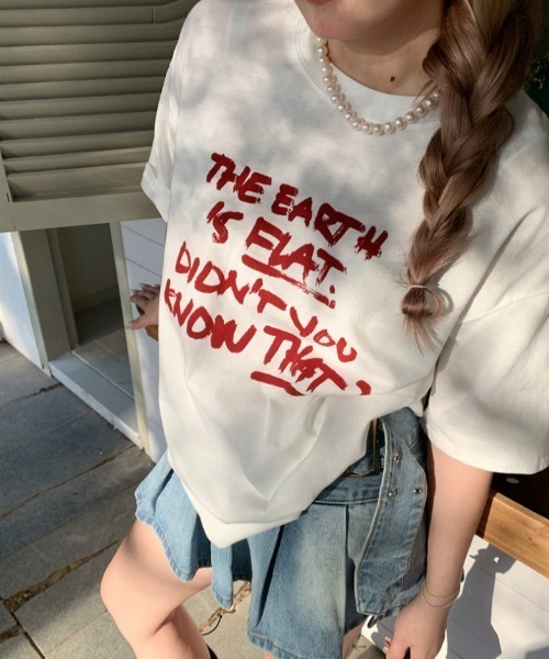 Achic(アシック)の「グラフィックプリント半袖Tシャツ(Tシャツ/カットソー・レディース・ブラック/ホワイト・M)」の10枚目の写真