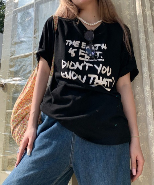 Achic(アシック)の「グラフィックプリント半袖Tシャツ(Tシャツ/カットソー・レディース・ブラック/ホワイト・M)」の17枚目の写真