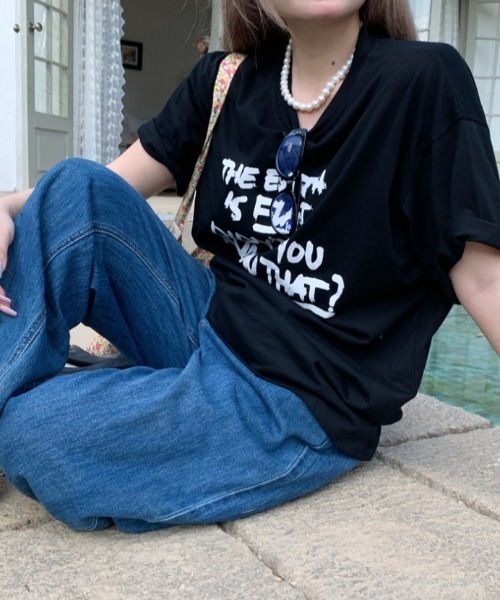 Achic(アシック)の「グラフィックプリント半袖Tシャツ(Tシャツ/カットソー・レディース・ブラック/ホワイト・M)」の18枚目の写真