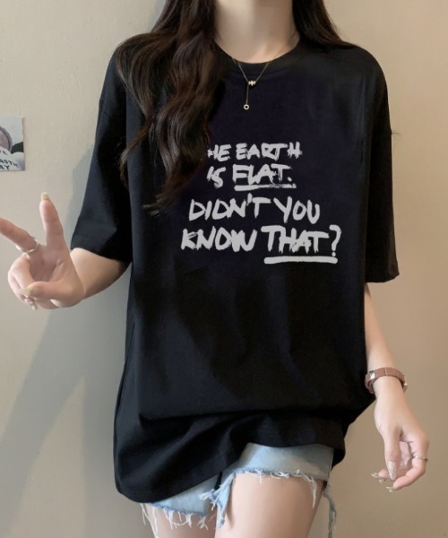 Achic(アシック)の「グラフィックプリント半袖Tシャツ(Tシャツ/カットソー・レディース・ブラック/ホワイト・M)」の21枚目の写真