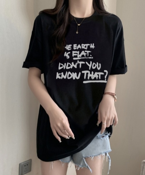 Achic(アシック)の「グラフィックプリント半袖Tシャツ(Tシャツ/カットソー・レディース・ブラック/ホワイト・M)」の22枚目の写真