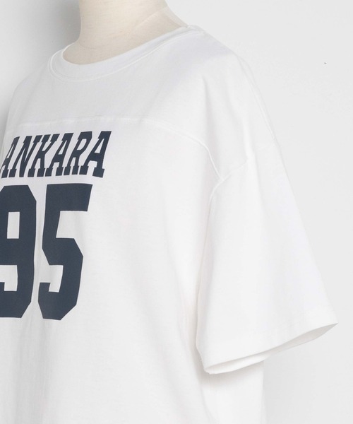 Bonjour Sagan(ボンジュールサガン)の「切替ステッチナンバリングTシャツ(Tシャツ/カットソー・レディース・ネイビー/オフホワイト・FREE)」の5枚目の写真