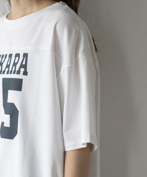 Bonjour Sagan(ボンジュールサガン)の「切替ステッチナンバリングTシャツ(Tシャツ/カットソー・レディース・ネイビー/オフホワイト・FREE)」の21枚目の写真