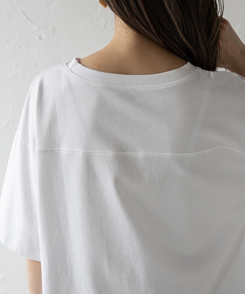 Bonjour Sagan(ボンジュールサガン)の「切替ステッチナンバリングTシャツ(Tシャツ/カットソー・レディース・ネイビー/オフホワイト・FREE)」の14枚目の写真