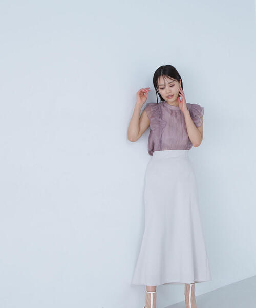 NATURAL BEAUTY BASIC（ナチュラルビューティーベーシック）の「2wayワッシャーシアーリボンブラウス（シャツ/ブラウス・レディース・ブラック/グレー/ピンク・MEDIUM/SMALL）」の16枚目の写真