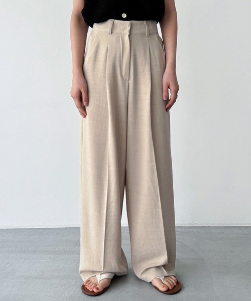 CANAL JEAN(キャナルジーン)の「El mar リネンタックパンツ(その他パンツ・レディース・ブラック/ベージュ・X-SMALL/SMALL/MEDIUM)」の10枚目の写真