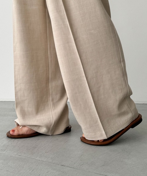 CANAL JEAN(キャナルジーン)の「El mar リネンタックパンツ(その他パンツ・レディース・ブラック/ベージュ・X-SMALL/SMALL/MEDIUM)」の15枚目の写真