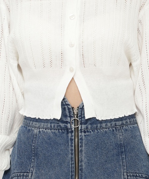 REDYAZEL（レディアゼル）の「クロシェカーディガン（カーディガン/ボレロ・レディース・ブルー/ホワイト/ボルドー・FREE）」の12枚目の写真