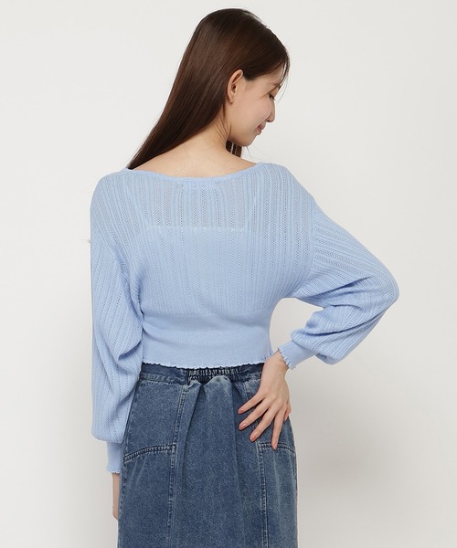 REDYAZEL（レディアゼル）の「クロシェカーディガン（カーディガン/ボレロ・レディース・ブルー/ホワイト/ボルドー・FREE）」の14枚目の写真