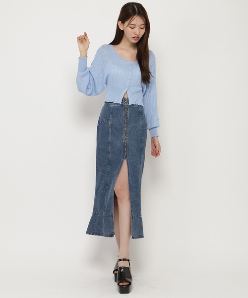 REDYAZEL（レディアゼル）の「クロシェカーディガン（カーディガン/ボレロ・レディース・ブルー/ホワイト/ボルドー・FREE）」の15枚目の写真