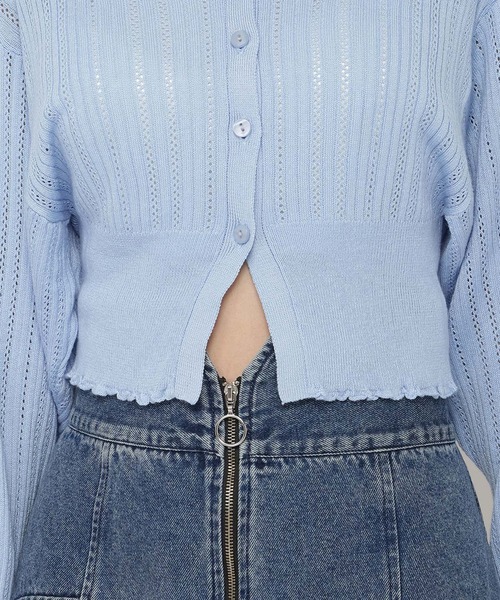 REDYAZEL（レディアゼル）の「クロシェカーディガン（カーディガン/ボレロ・レディース・ブルー/ホワイト/ボルドー・FREE）」の18枚目の写真