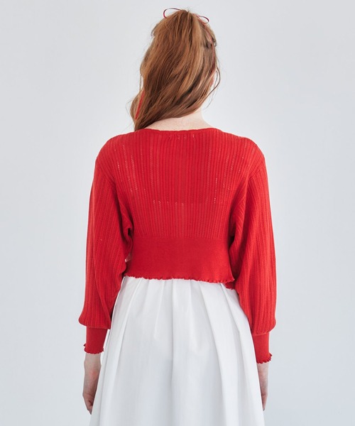 REDYAZEL（レディアゼル）の「クロシェカーディガン（カーディガン/ボレロ・レディース・ブルー/ホワイト/ボルドー・FREE）」の22枚目の写真