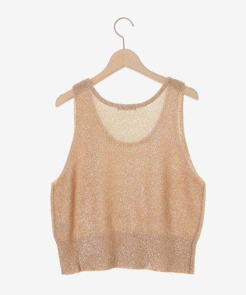 le.coeur blanc（ルクールブラン）の「シャイニーシャギーニットベスト（ベスト・レディース・アイボリー/キャメル・38）」の7枚目の写真