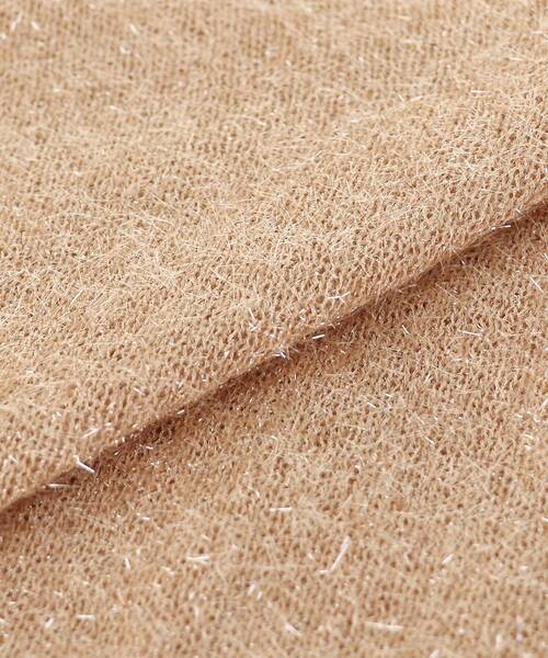 le.coeur blanc（ルクールブラン）の「シャイニーシャギーニットベスト（ベスト・レディース・アイボリー/キャメル・38）」の4枚目の写真