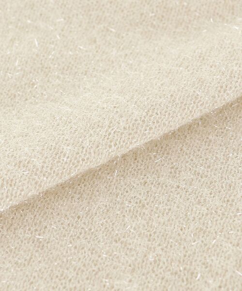 le.coeur blanc（ルクールブラン）の「シャイニーシャギーニットベスト（ベスト・レディース・アイボリー/キャメル・38）」の3枚目の写真