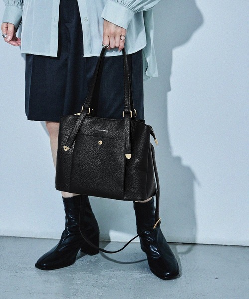 【セール】【HUNDRED】 3層切り替えデザインハンドバッグ 2wayショルダーバッグ レディース（ハンドバッグ）｜HUNDRED（ハンドレッド）