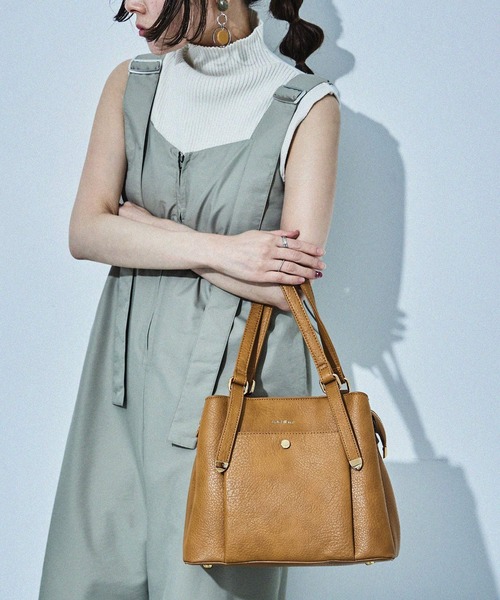 【セール】【HUNDRED】 3層切り替えデザインハンドバッグ 2wayショルダーバッグ レディース（ハンドバッグ）｜HUNDRED（ハンドレッド）