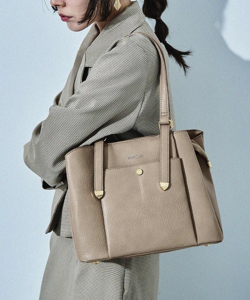 【セール】【HUNDRED】 3層切り替えデザインハンドバッグ 2wayショルダーバッグ レディース（ハンドバッグ）｜HUNDRED（ハンドレッド）