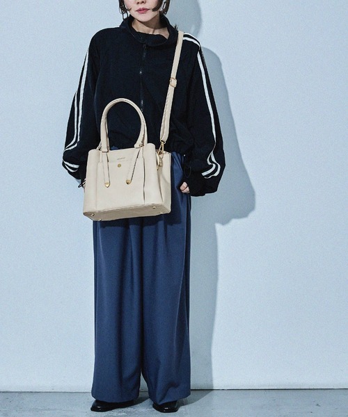 【セール】【HUNDRED】 3層切り替えデザインハンドバッグ 2wayショルダーバッグ レディース（ハンドバッグ）｜HUNDRED（ハンドレッド）