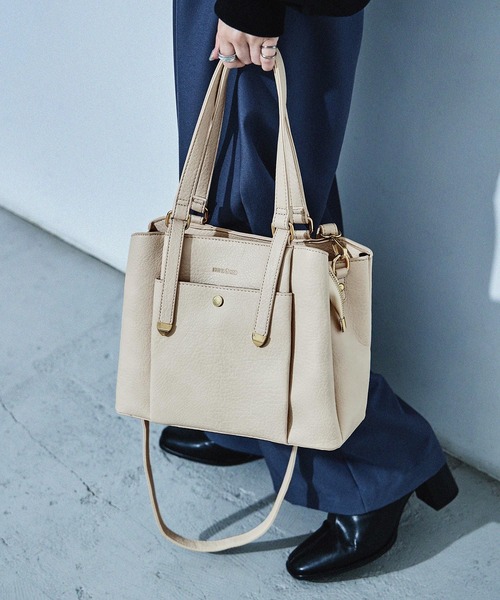 【セール】【HUNDRED】 3層切り替えデザインハンドバッグ 2wayショルダーバッグ レディース（ハンドバッグ）｜HUNDRED（ハンドレッド）