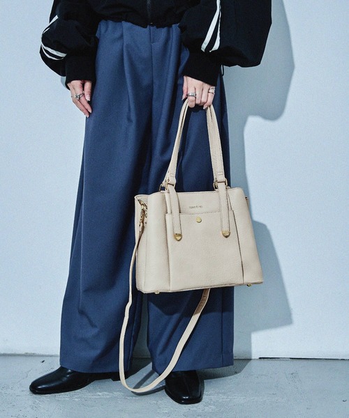 【セール】【HUNDRED】 3層切り替えデザインハンドバッグ 2wayショルダーバッグ レディース（ハンドバッグ）｜HUNDRED（ハンドレッド）