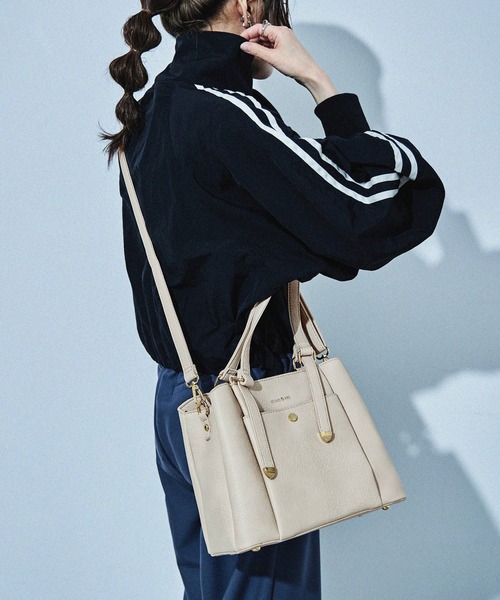 【セール】【HUNDRED】 3層切り替えデザインハンドバッグ 2wayショルダーバッグ レディース（ハンドバッグ）｜HUNDRED（ハンドレッド）