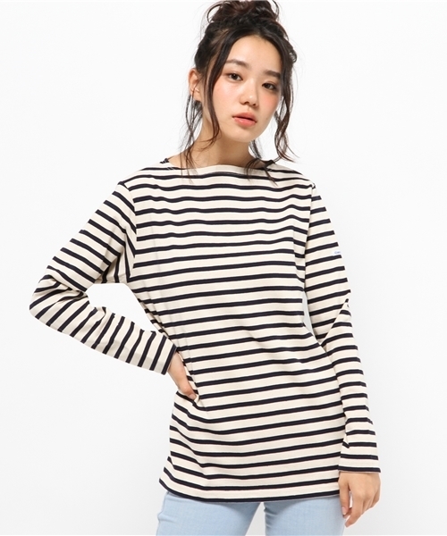 ORCIVAL（オーシバル）の「【ORCIVAL】オーシバルコットンロード（Tシャツ/カットソー・レディース・ホワイト/ネイビー/レッド/ベージュ・SMALL/MEDIUM）」の2枚目の写真