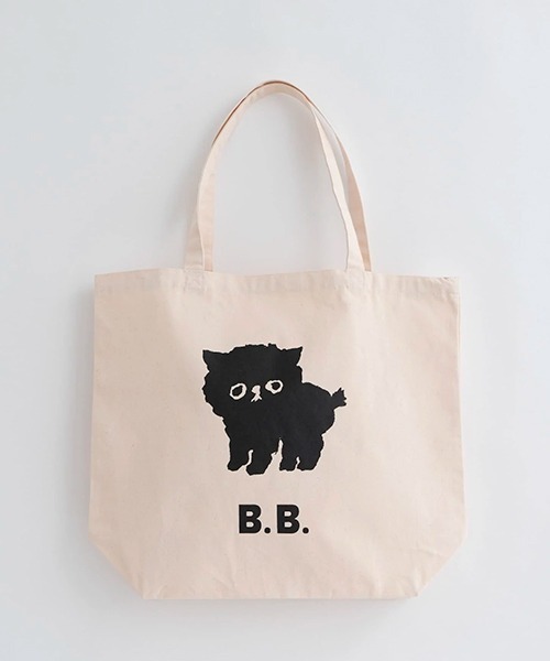 MAMBO（マンボ）の「B.B. キャンバストートバッグ L / フミフミ（トートバッグ・レディース・クリーム・FREE）」の4枚目の写真