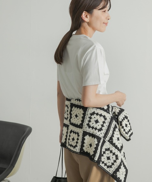 URBAN RESEARCH DOORS（アーバンリサーチドアーズ）の「インドオーガニックコットンTシャツ（Tシャツ/カットソー・レディース・ライトグレー/ホワイト/ピンク/ネイビー・MEDIUM）」の11枚目の写真