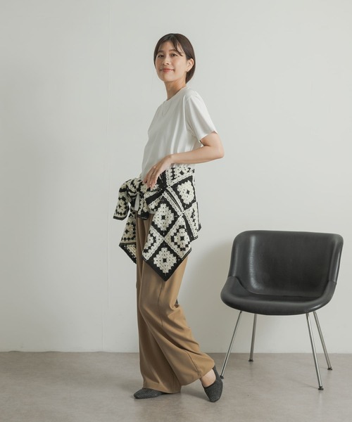 URBAN RESEARCH DOORS（アーバンリサーチドアーズ）の「インドオーガニックコットンTシャツ（Tシャツ/カットソー・レディース・ライトグレー/ホワイト/ピンク/ネイビー・MEDIUM）」の15枚目の写真