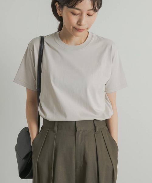 URBAN RESEARCH DOORS（アーバンリサーチドアーズ）の「インドオーガニックコットンTシャツ（Tシャツ/カットソー・レディース・ライトグレー/ホワイト/ピンク/ネイビー・MEDIUM）」の16枚目の写真