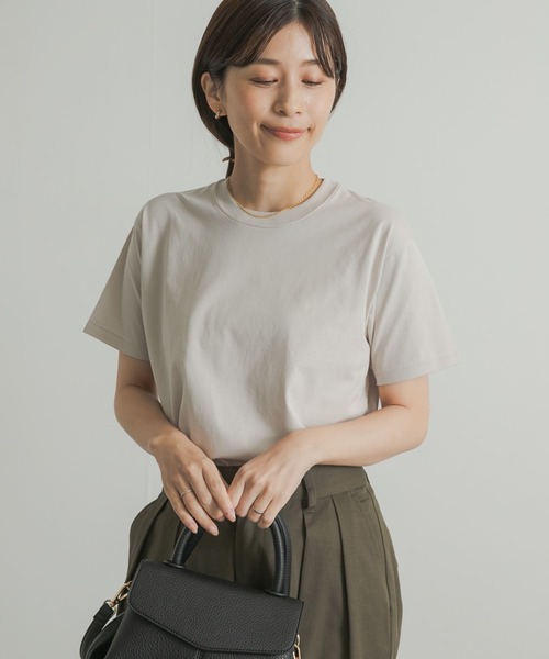 URBAN RESEARCH DOORS（アーバンリサーチドアーズ）の「インドオーガニックコットンTシャツ（Tシャツ/カットソー・レディース・ライトグレー/ホワイト/ピンク/ネイビー・MEDIUM）」の17枚目の写真