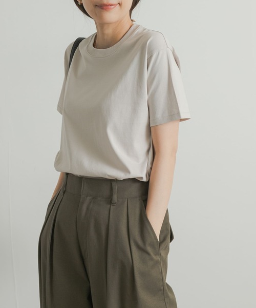 URBAN RESEARCH DOORS（アーバンリサーチドアーズ）の「インドオーガニックコットンTシャツ（Tシャツ/カットソー・レディース・ライトグレー/ホワイト/ピンク/ネイビー・MEDIUM）」の18枚目の写真