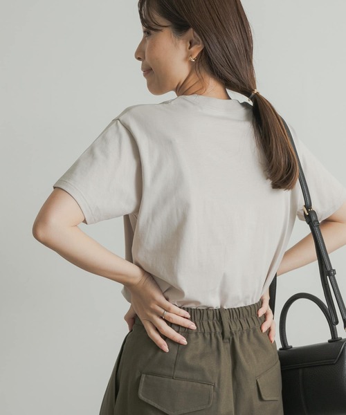 URBAN RESEARCH DOORS（アーバンリサーチドアーズ）の「インドオーガニックコットンTシャツ（Tシャツ/カットソー・レディース・ライトグレー/ホワイト/ピンク/ネイビー・MEDIUM）」の19枚目の写真