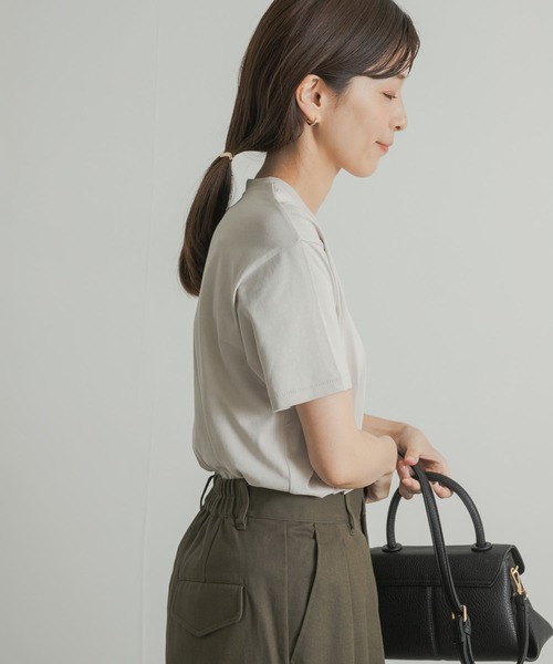 URBAN RESEARCH DOORS（アーバンリサーチドアーズ）の「インドオーガニックコットンTシャツ（Tシャツ/カットソー・レディース・ライトグレー/ホワイト/ピンク/ネイビー・MEDIUM）」の20枚目の写真